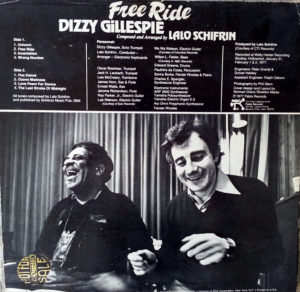 Album cover Free Ride Dizzy Gillespie and Lalo Schifrin